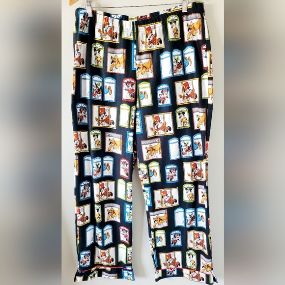 Disney Mickey Minnie Limited Edition Cartoon Fleece Pajama Set Women's XL - Picture 12 of 16